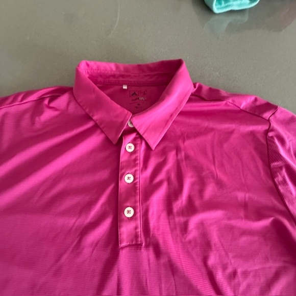 Men's XL Climacool Adidas Pink Golf Polo EUC - Picture 2 of 5